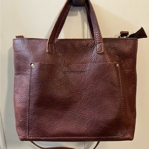 Portland Leather Goods, medium zip crossbody, nutmeg.